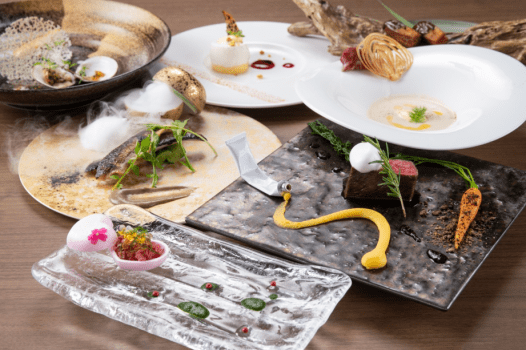 人吉温泉 鍋屋 【フレンチディナー『繊月』】県産牛を使用した基本コース全9品《レイトチェックアウト》