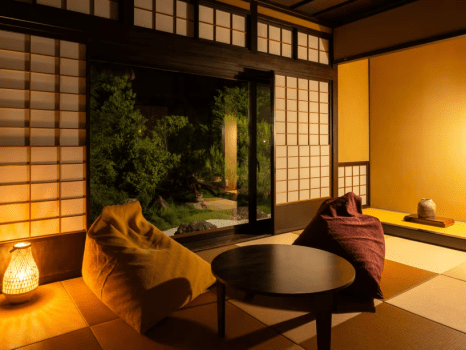 旅庵川喜 ◆天然温泉の檜風呂付◆【禁煙】和室（敷布団）タイプ