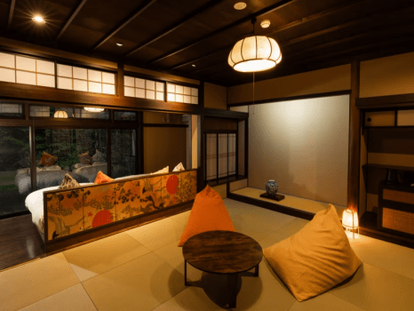 旅庵川喜 ◆天然温泉の檜風呂付◆【禁煙】和洋室（ベッド）タイプ