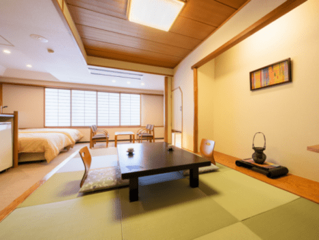 湯の杜ホテル志戸平 (和洋室)和室7.5畳+シモンズ社製セミダブルベッド2台【禁煙】