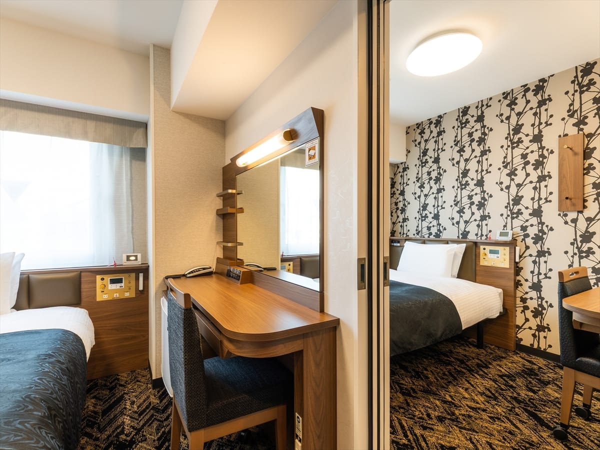 アパホテル<鳥取駅前>2025年10月23日開業予定 【シングル×シングル】コネクトルーム (2名利用) 全室禁煙