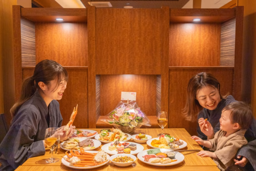 あわら温泉 清風荘 【1泊2食付】～早期割引プラン60～ 旬の食材で彩る清風荘自慢の劇場型ビュッフェ≪飲み放題付≫